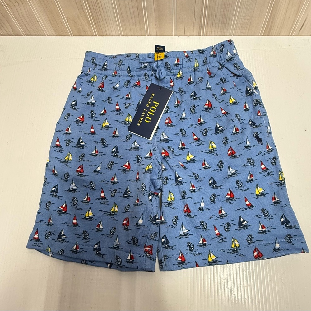 Polo by Ralph Lauren Light Blue Sailboat Print Shorts
